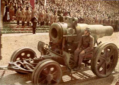 Heavy artillery on parade