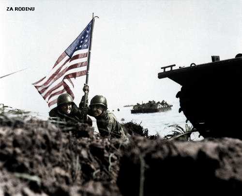 First flag on Guam col.