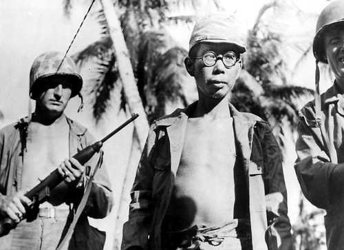 Captured Japanese soldier