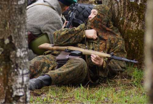 Camouflage sample 1944 on the re-enactors