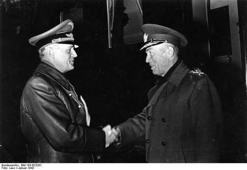 Ion Antonescu and Minister Joachim von Ribbentrop.