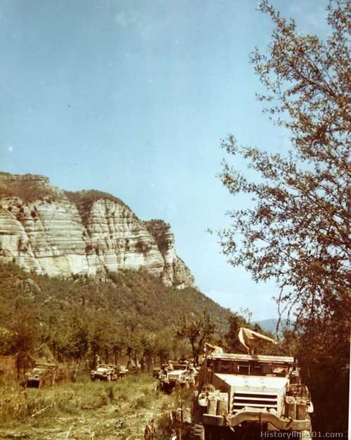 Under a rocky mountain ridge