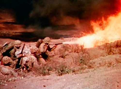 Flamethrower action
