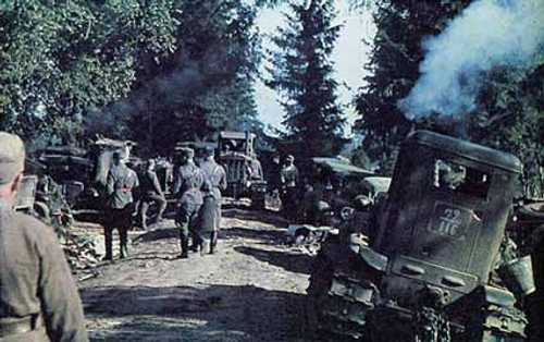 Roads full of abandon vehicles