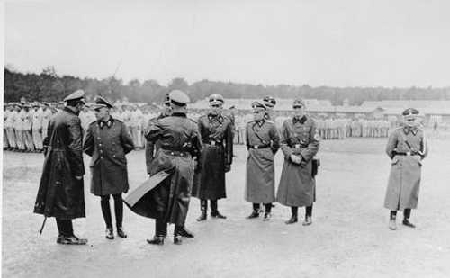 Roll-call at Buchenwald concentration camp