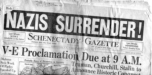 VE Day - "Nazis Surrender"
