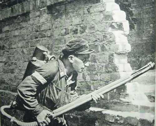 Polish Soldier with Flamethrower