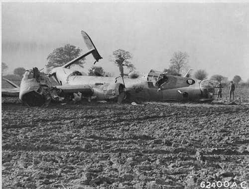 B-24 crash landing