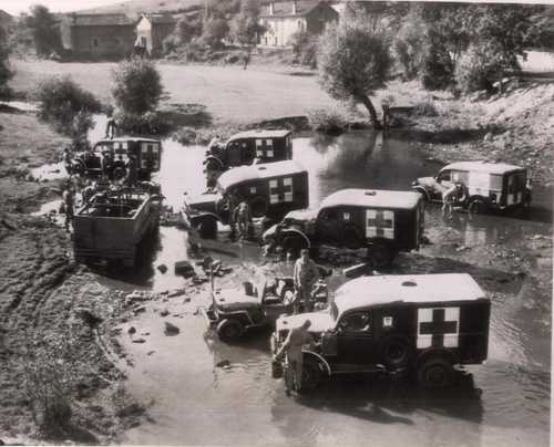 Wash day for American ambulance
