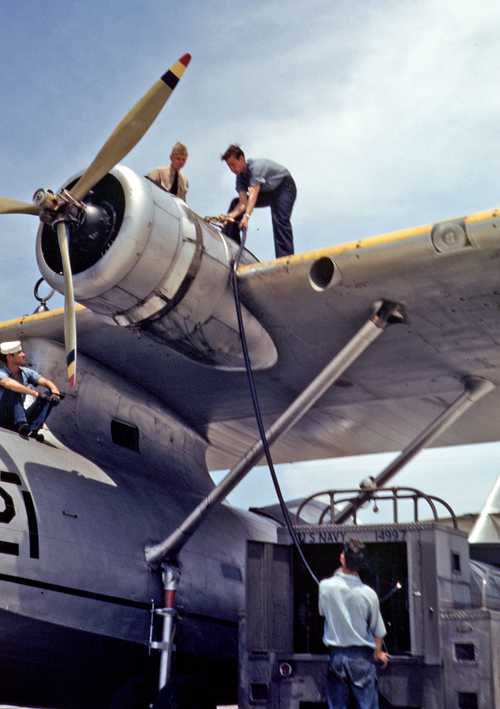 Fueling Navy Plane