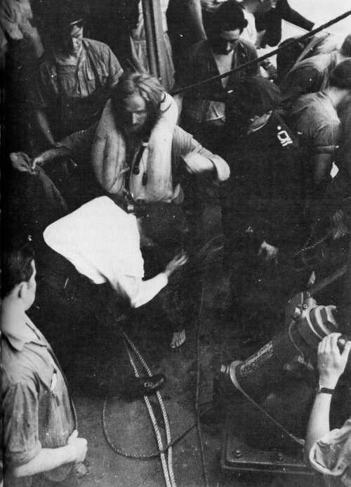 U-558 Survivor is searched for weapons