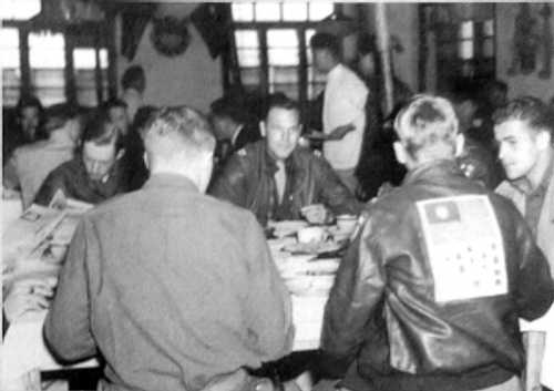 Pilots of 14th air force having lunch