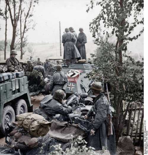 SS Totenkopf in Russia colorized