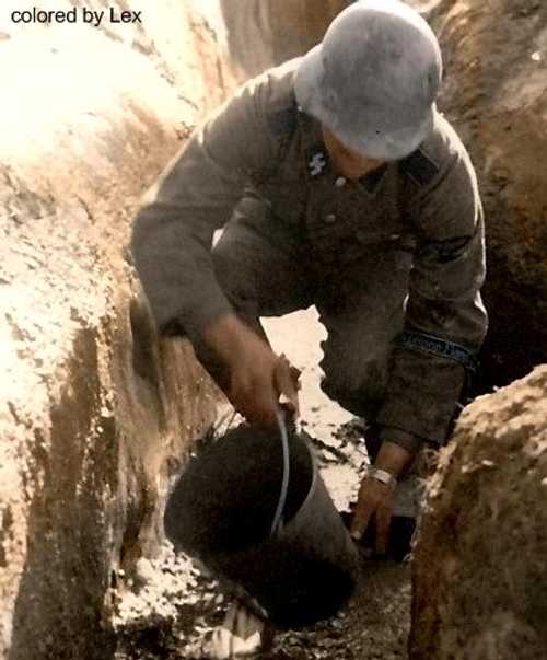 Muddy trench