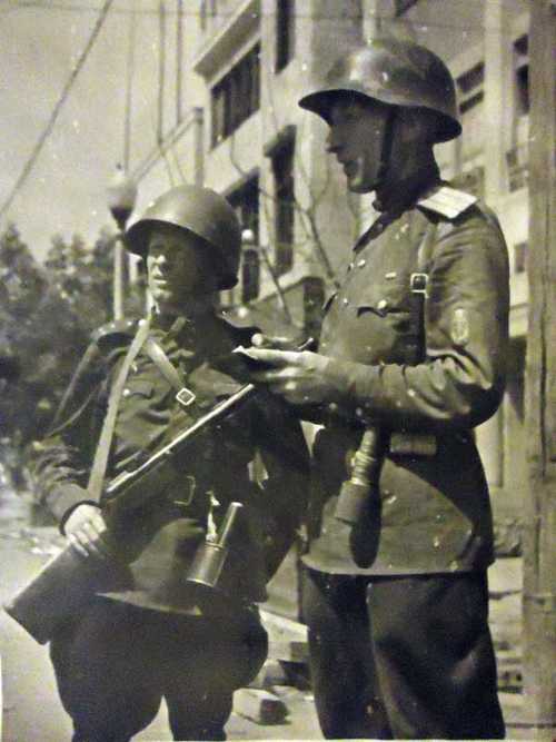 Two officers of marines.