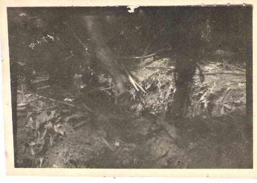 Hand Pointing to a Japenese Landmine