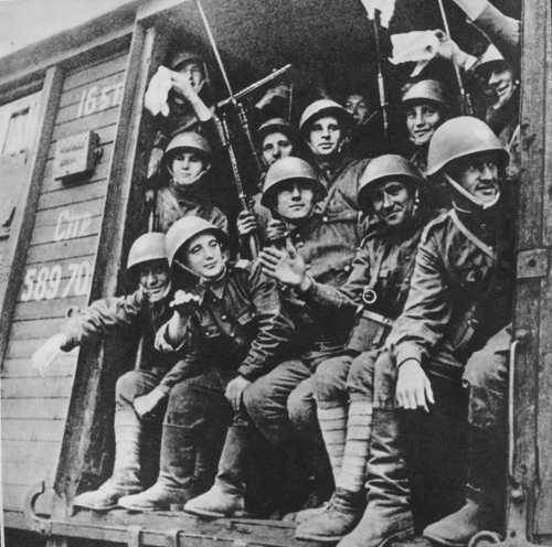 Going to the war in 1943.