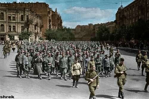 Captured German soldiers