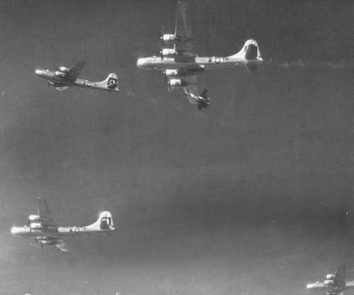 B-29's under attack