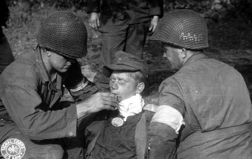 Helping Wounded German