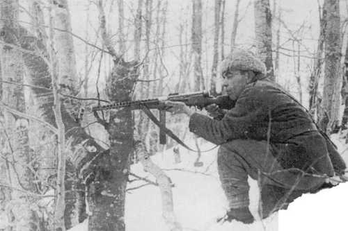 Romanian infantry in fire position