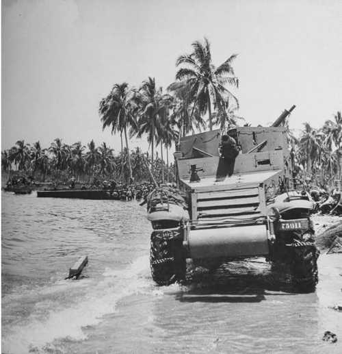 Half track on the beach