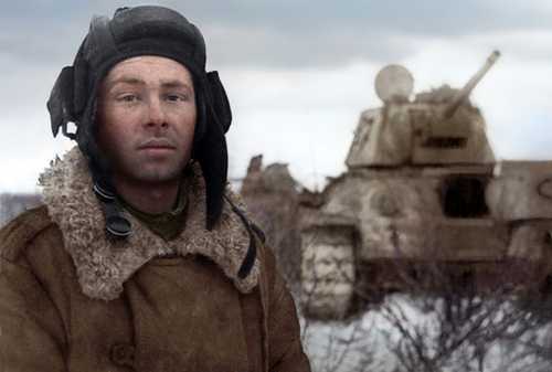 Tank driver Mikhail Smirnov, after the fight