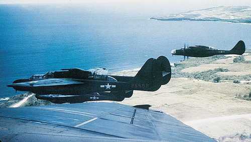Marine P-61s on Patrol over Saipan