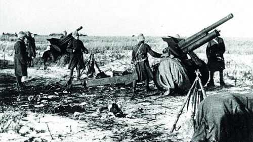 Artilery with Skoda 100 mm Howitzer md 1934 