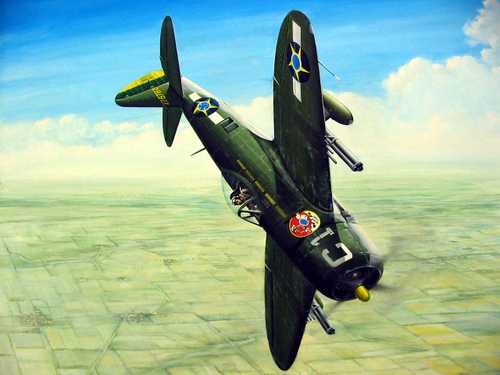 painting of an Brazilian P-47