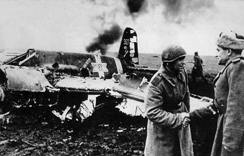 Downed German plane