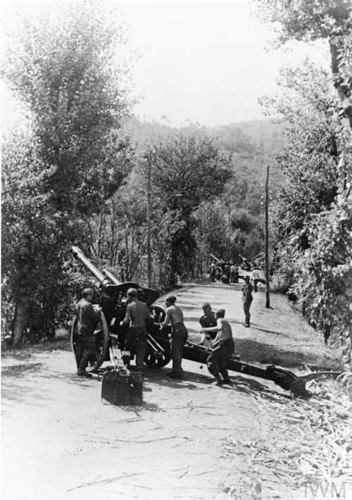 Gun battery firing