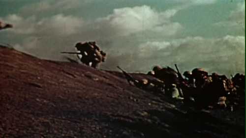 Marines landing on Iwo Jima
