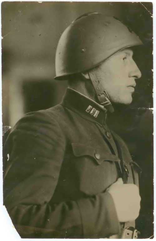 Soviet Officere with Italian Helmet