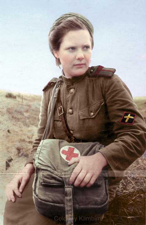 Combat medic A. Sokolova, July 1943