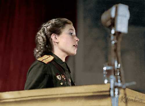 Tank commander Aleksandra Boiko