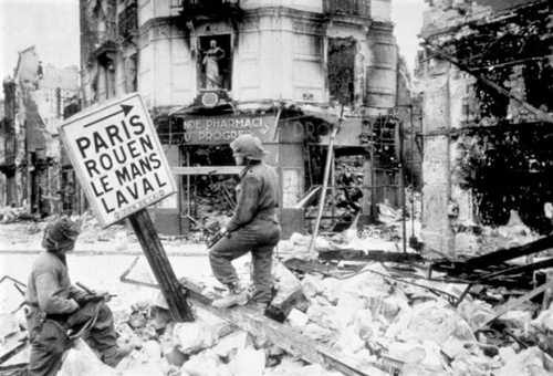 City in rubble