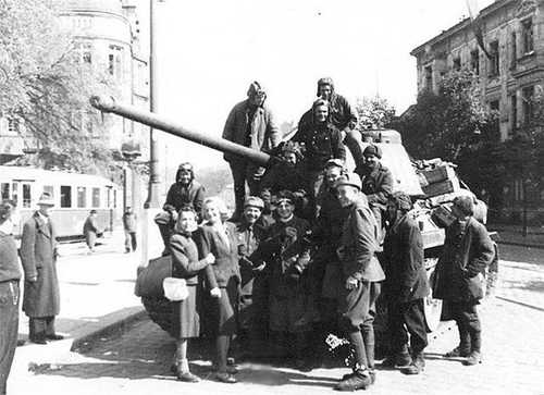 Soviet soldiers in Vienna. Spring 1945