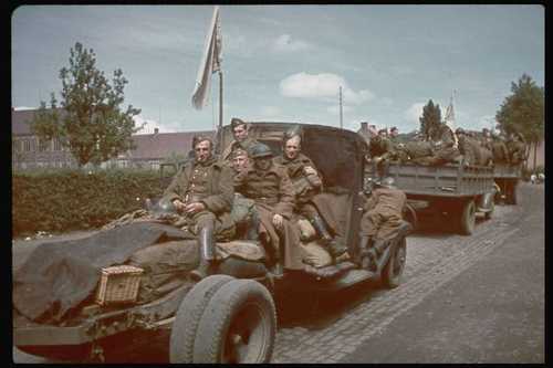 Belgian Army with white flag