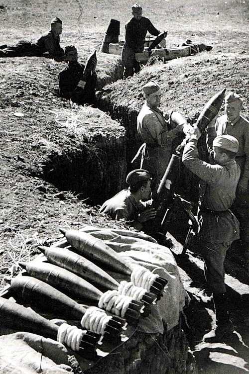 Heavy mortar fire