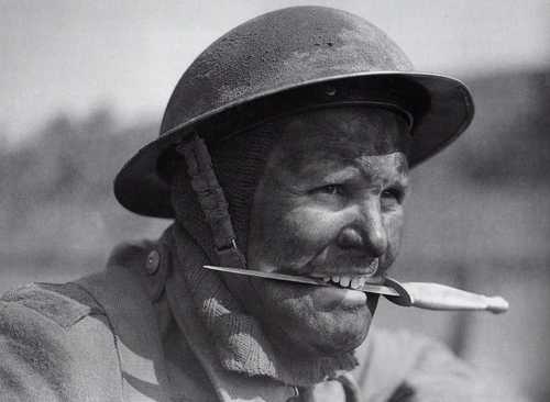 British soldier close-up