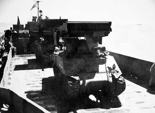 Sherman rocket launchers