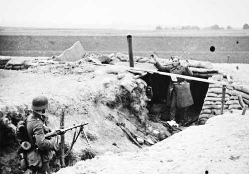 Belgian Soldier taken Prisoner in Trench