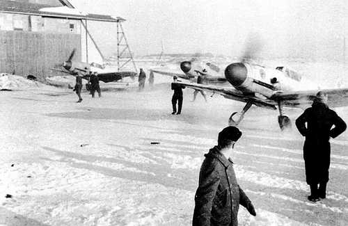 Snowy airfield