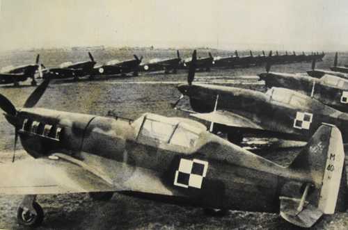 Morane MS 406 with Polish chess-boards.