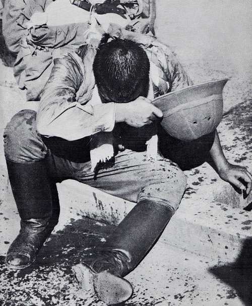 Wounded Japanese soldier
