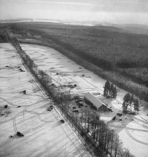 Aerial view temporary headquarters