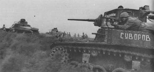 Soviet M3 Stuart and M3 Lee tanks