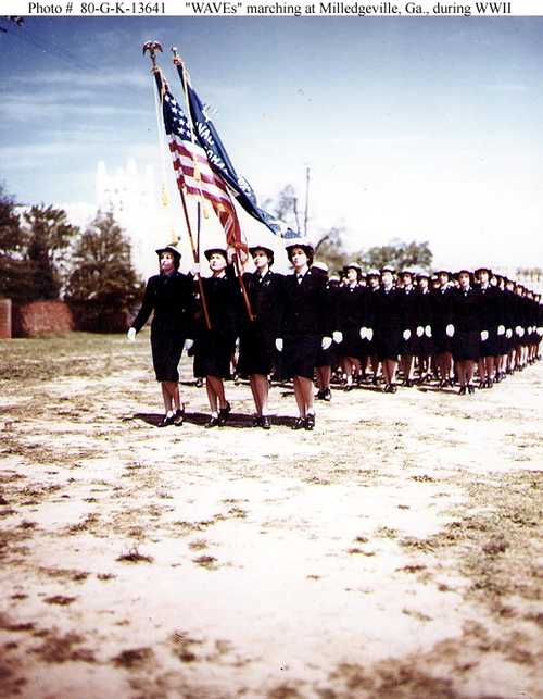 &quot;WAVEs&quot; marching at Milledgeville, Ga, during World War II