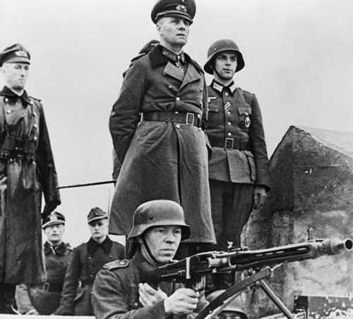 Inspecting beach defenses
